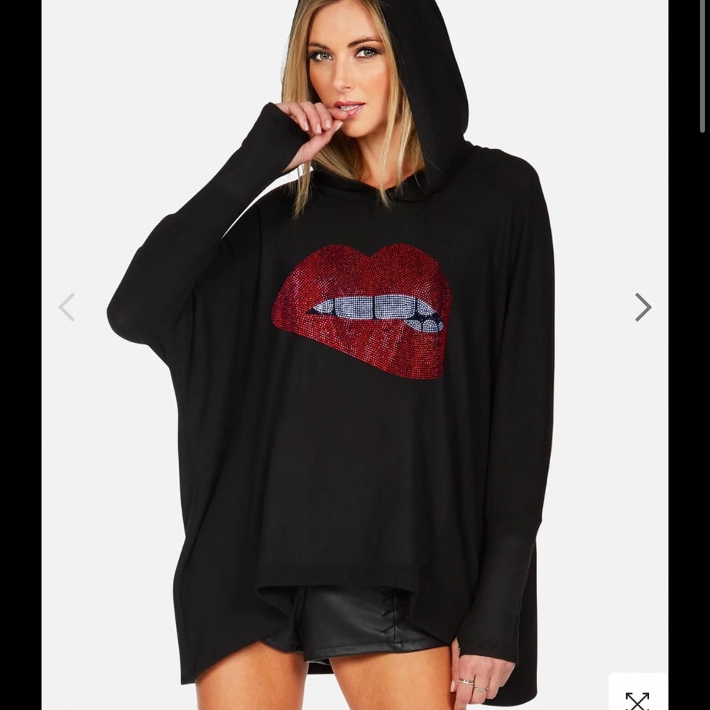 Lauren Moshi WILMA X CRYSTAL BITING LIP XS/S